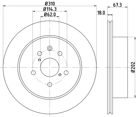 8DD 355 112-881 BEHR/HELLA/PAGID Тормозной диск (фото 4)