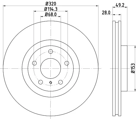 8DD 355 114-101 BEHR/HELLA/PAGID Тормозной диск (фото 8)