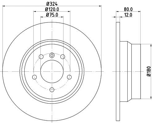 8DD 355 107-771 BEHR/HELLA/PAGID Тормозной диск (фото 8)