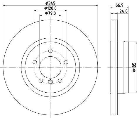 8DD 355 110-041 BEHR/HELLA/PAGID Тормозной диск (фото 8)