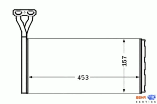 8FH 351 024-391 BEHR/HELLA/PAGID Радиатор отопителя салона (фото 2)