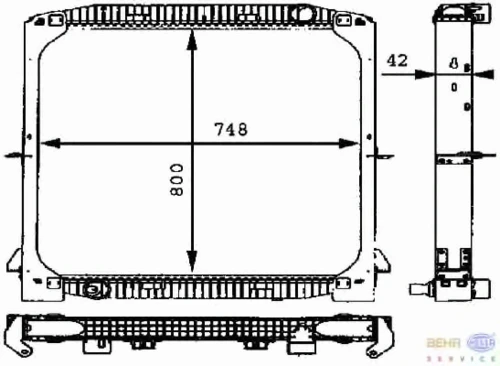 8MK 376 721-571 BEHR/HELLA/PAGID Радиатор охлаждения двигателя (фото 2)