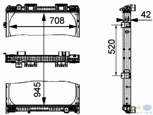 8MK 376 721-761 BEHR/HELLA/PAGID Радиатор охлаждения двигателя (фото 2)