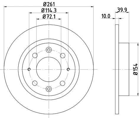 8DD 355 107-371 BEHR/HELLA/PAGID Тормозной диск (фото 8)