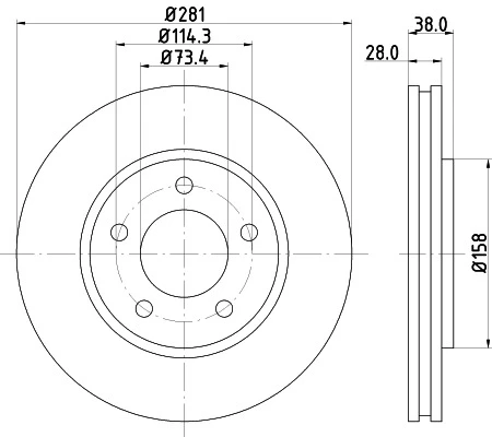 8DD 355 107-891 BEHR/HELLA/PAGID Тормозной диск (фото 8)