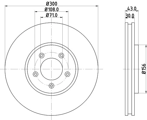 8DD 355 106-821 BEHR/HELLA/PAGID Тормозной диск (фото 1)