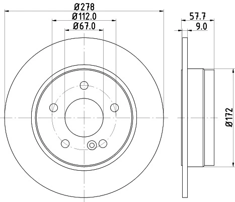 8DD 355 114-181 BEHR/HELLA/PAGID Тормозной диск (фото 8)