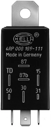 4RP 008 189-111 BEHR/HELLA/PAGID Реле, топливный насос (фото 4)
