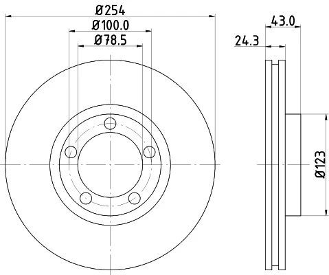 8DD 355 105-631 BEHR/HELLA/PAGID Тормозной диск (фото 4)