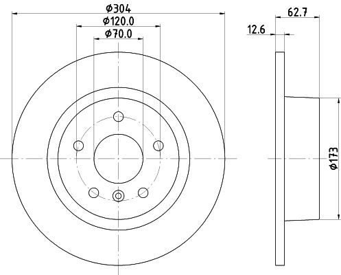 8DD 355 106-371 BEHR/HELLA/PAGID Тормозной диск (фото 8)