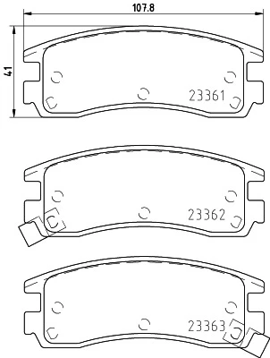 8DB 355 016-961 BEHR/HELLA/PAGID Комплект тормозных колодок, дисковый тормоз (фото 8)