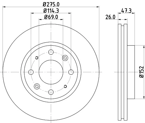 8DD 355 111-781 BEHR/HELLA/PAGID Тормозной диск (фото 8)