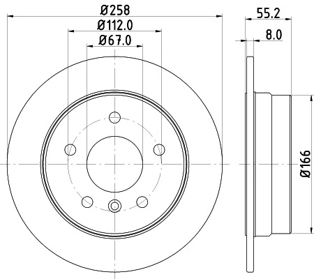 8DD 355 106-951 BEHR/HELLA/PAGID Тормозной диск (фото 1)