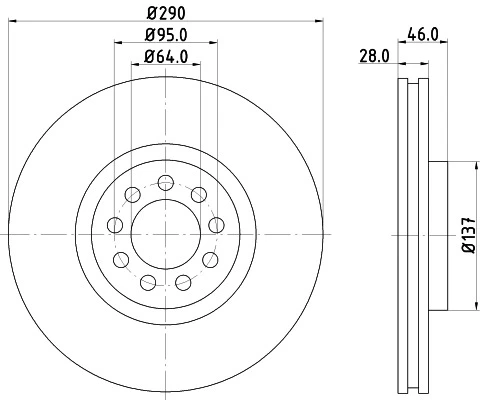 8DD 355 117-461 BEHR/HELLA/PAGID Тормозной диск (фото 8)