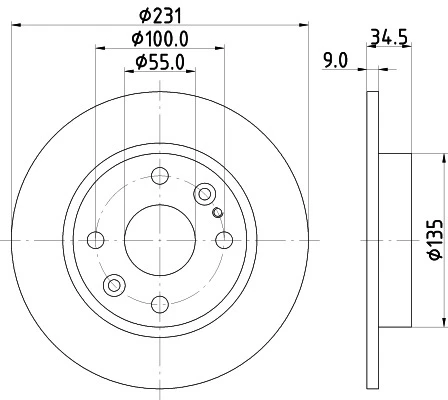 8DD 355 106-471 BEHR/HELLA/PAGID Тормозной диск (фото 8)