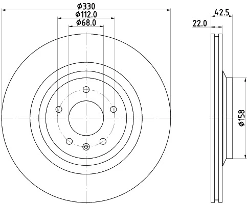 8DD 355 117-721 BEHR/HELLA/PAGID Тормозной диск (фото 7)