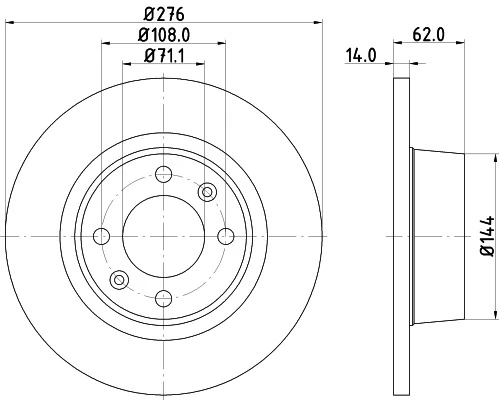 8DD 355 107-851 BEHR/HELLA/PAGID Тормозной диск (фото 8)