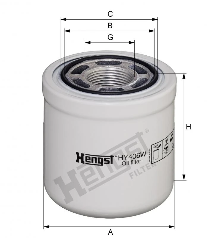HY406W HENGST Фильтр, система рабочей гидравлики (фото 2)
