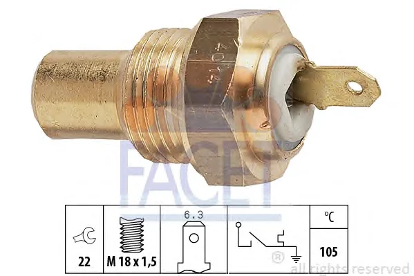 7.4014 FACET Датчик температуры охлаждающей жидкости (фото 1)