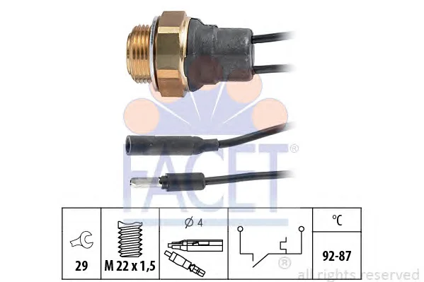 7.5011 FACET Датчик включения вентилятора радиатора (фото 1)