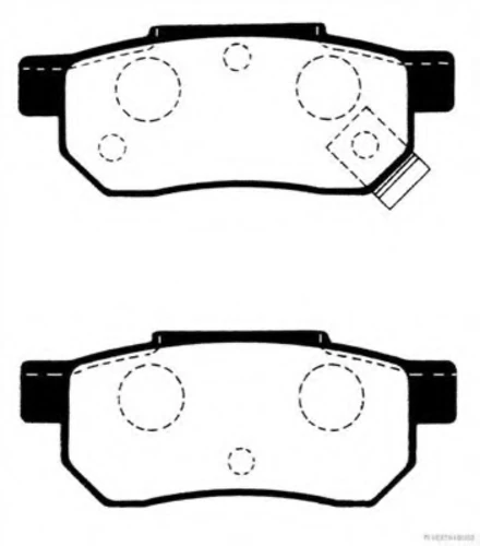 J3614004 HERTH+BUSS Комплект тормозных колодок, дисковый тормоз (фото 3)