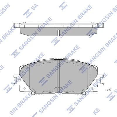 SP1377 HIQ Комплект тормозных колодок, дисковый тормоз (фото 2)