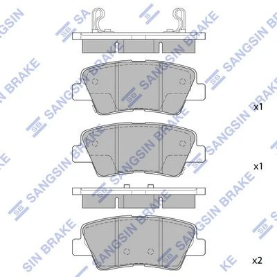 SP1239 HIQ Комплект тормозных колодок, дисковый тормоз (фото 3)