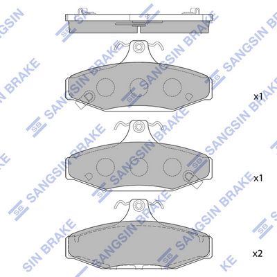 SP1066 HIQ Комплект тормозных колодок, дисковый тормоз (фото 2)