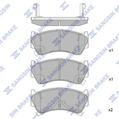 SP1122 HIQ Комплект тормозных колодок, дисковый тормоз (фото 2)