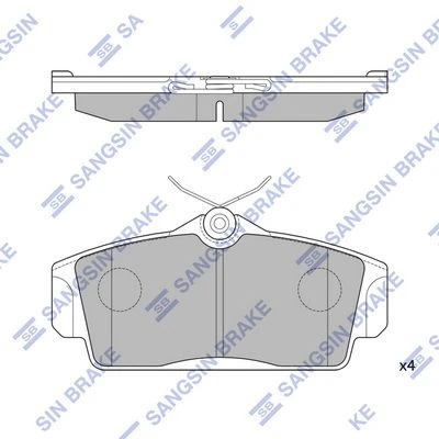 SP1482 HIQ Комплект тормозных колодок, дисковый тормоз (фото 2)