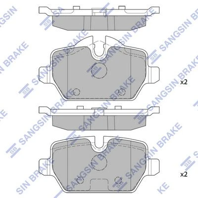 SP2161 HIQ Комплект тормозных колодок, дисковый тормоз (фото 2)