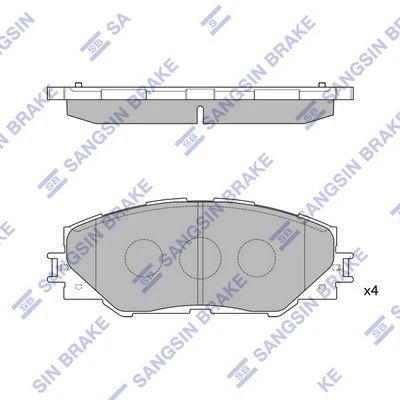 SP2138 HIQ Комплект тормозных колодок, дисковый тормоз (фото 2)