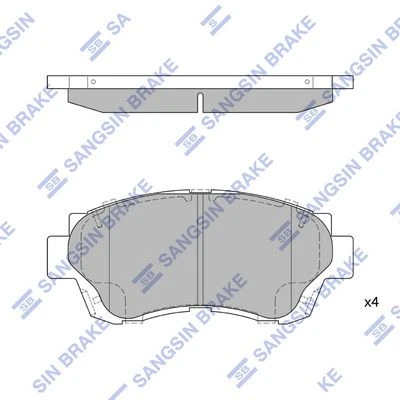 SP1138 HIQ Комплект тормозных колодок, дисковый тормоз (фото 2)