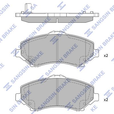 SP2185 HIQ Комплект тормозных колодок, дисковый тормоз (фото 2)