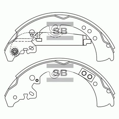 SA167 HIQ Sa167sns колодки барабанные toyota hi-lux 2.5d/3.0d 07> (фото 1)