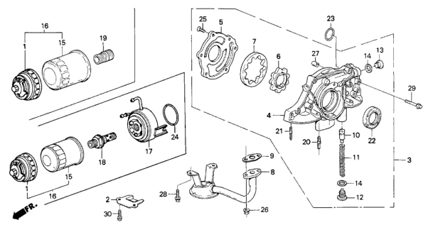 15400PH1014 HONDA (15400ph1014) фильтр масляный (фото 3)