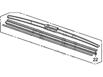 76620-TE0-A01 HONDA Щетка стеклоочистителя бескаркасная honda (фото 3)