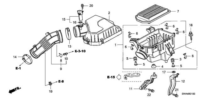 17220RZA000 HONDA Фильтр воздушный 17220rza000 (фото 8)