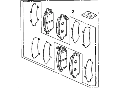 45022SHJA50 HONDA Колодки тормозные передние cr-v iii 06-12 (фото 2)