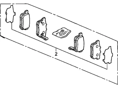 43022SCVA00 HONDA Колодки тормозные задние,к-т (фото 2)