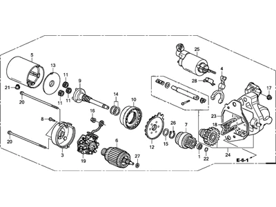 31200R70A51 HONDA Стартер в сборе du4v3 denso (фото 1)