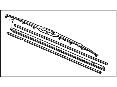 76630-SH2-A02 HONDA Щетка стеклоочистителя honda (фото 1)