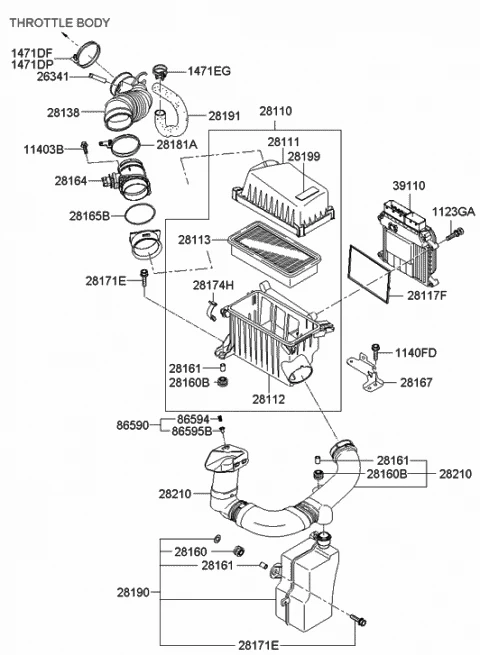 281131G000 HYUNDAI/KIA/MOBIS Фильтр воздушный 281131g000 (фото 3)