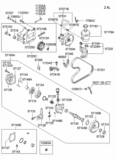 5717038000 HYUNDAI/KIA/MOBIS Ремень (фото 2)