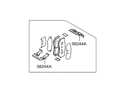 58302-2BA00 HYUNDAI/KIA/MOBIS Колодки тормозные, задние, дисковые (фото 4)