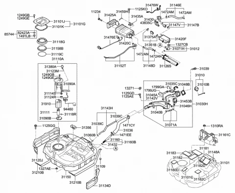 319102H000 HYUNDAI/KIA/MOBIS Топливный фильтр 319102h000 (фото 3)