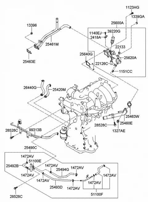 25500-3C100 HYUNDAI/KIA/MOBIS Термостат 255003c100 (фото 5)