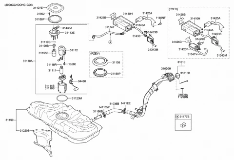 311121R000 HYUNDAI/KIA/MOBIS Топливный фильтр 311121r000 (фото 3)