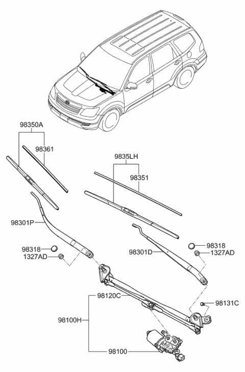 983602J000 HYUNDAI/KIA/MOBIS Щетка стеклоочистителя 500/20'' мм/" 500/20'' мм/" (фото 5)