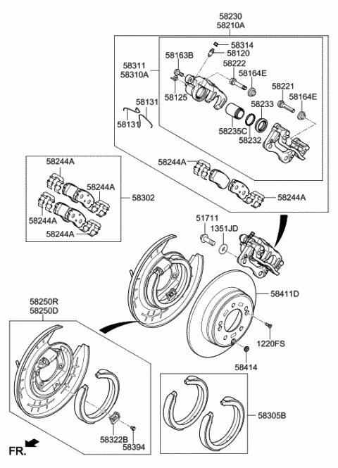 583053SA30 HYUNDAI/KIA/MOBIS Тормозные колодки elantra/gf 10/sonata (фото 3)